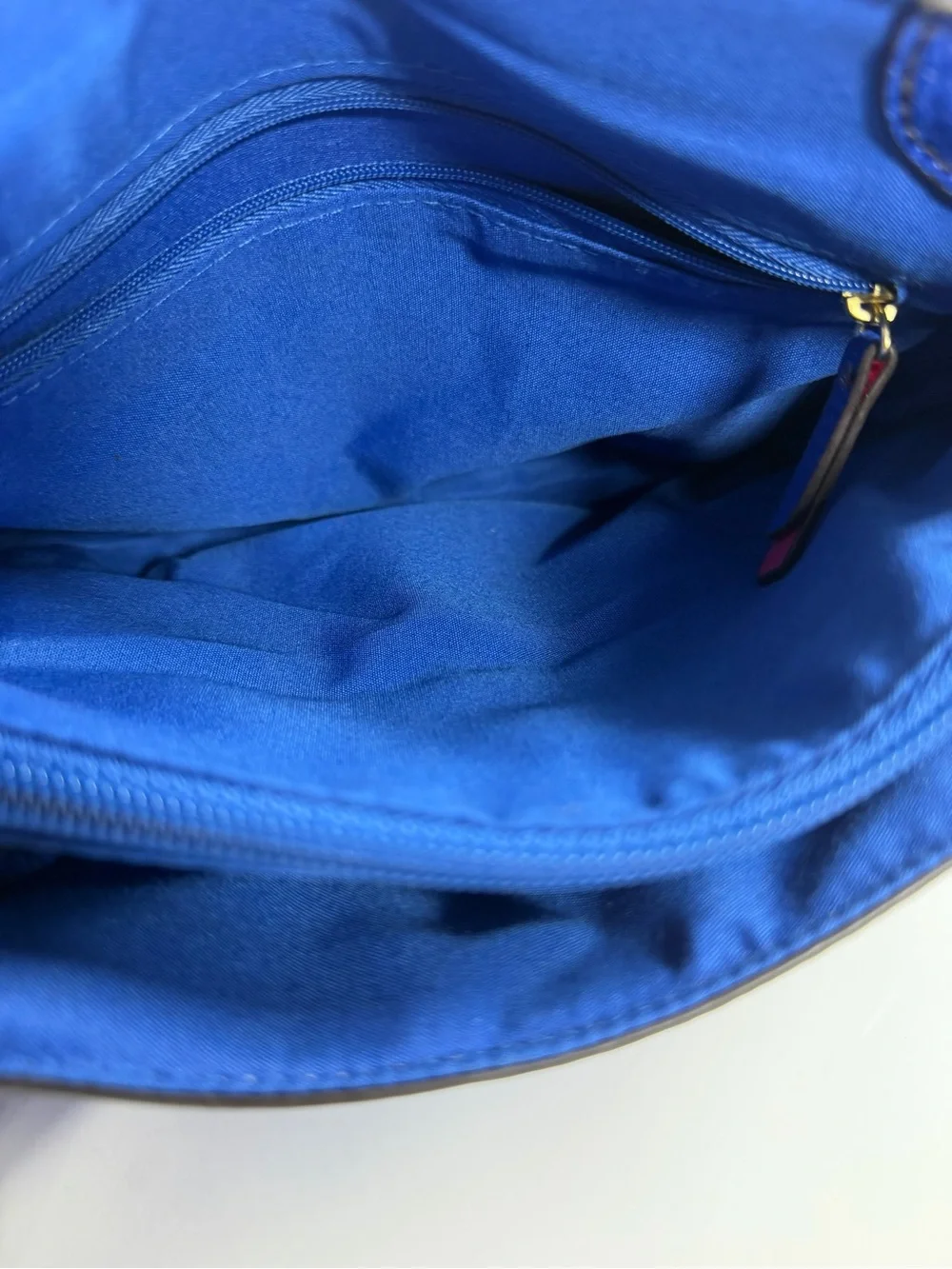 Liz Claiborne Royal Blue Laser-Cut Saddle Crossbody‎